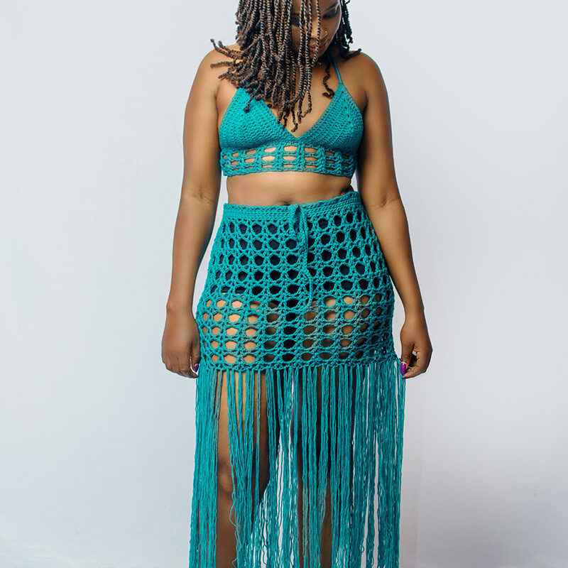 JUDIE OPEN SHELL SKIRT SET